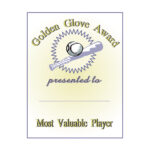 Golden Glove Award Certificate Regarding Softball Award Certificate Template