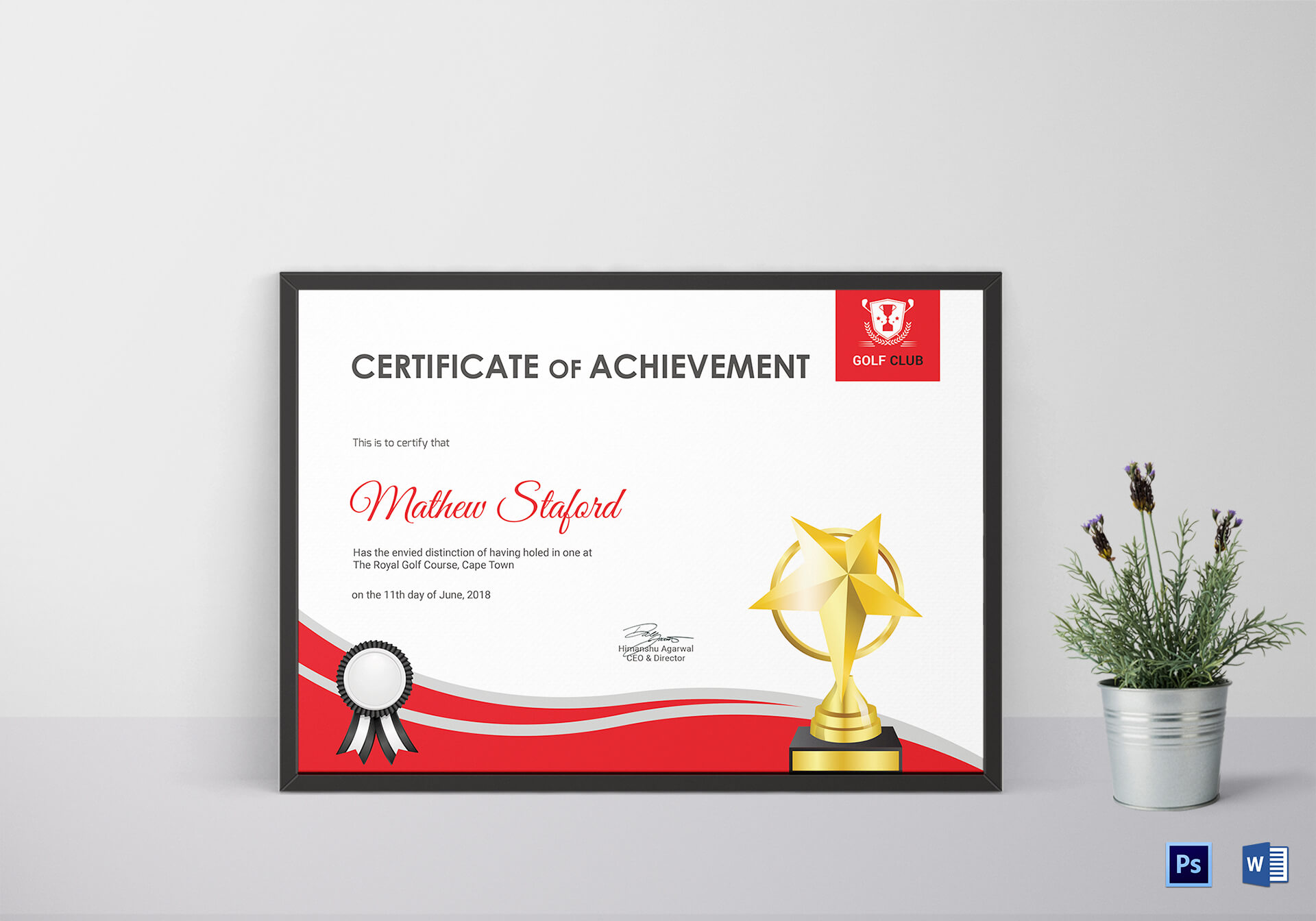 Golf Achievement Certificate Template Within Golf Certificate Templates For Word