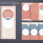 Graceful Tri Fold Brochure Template Design With Circular Elements.. Inside Free Three Fold Brochure Template