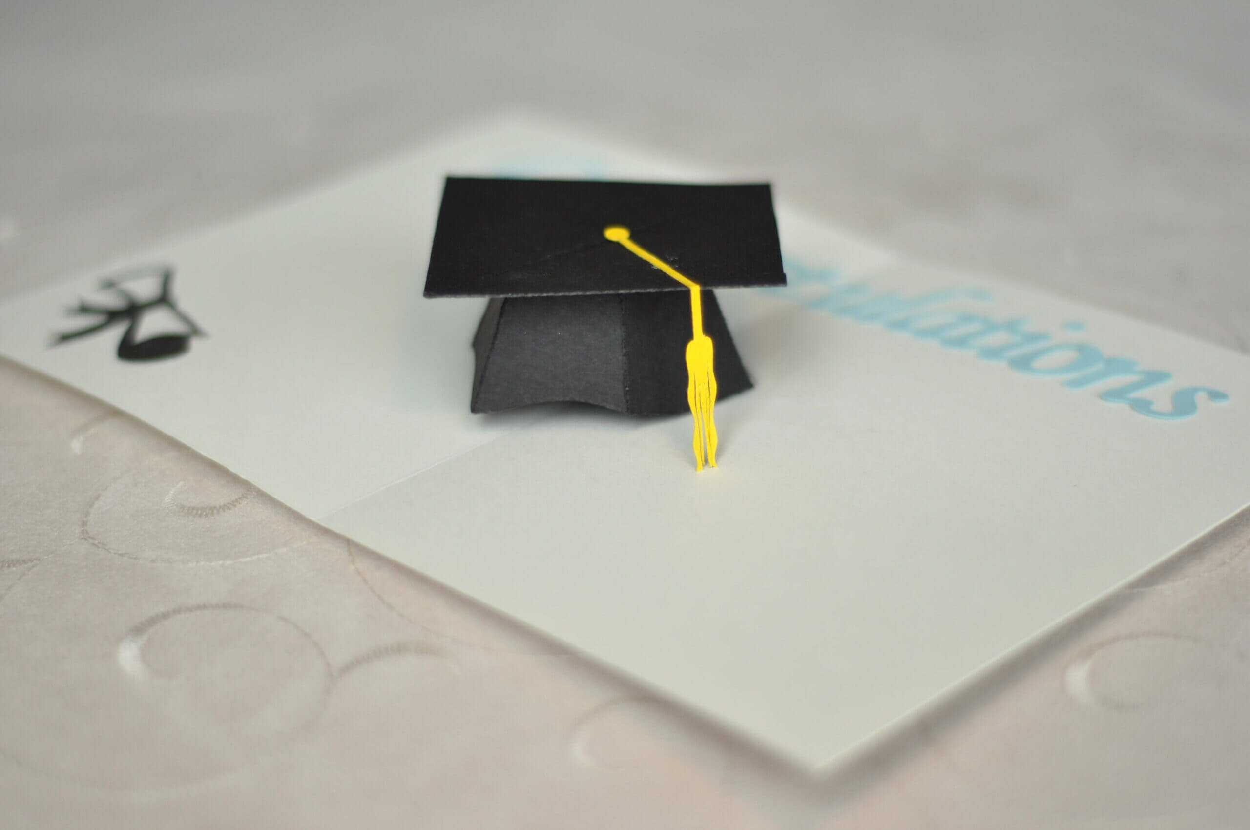 Graduation Pop Up Card: 3D Cap Tutorial – Creative Pop Up Cards With Regard To Graduation Pop Up Card Template