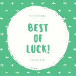 Green And Cream Goodluck Card – Templatescanva Inside Good Luck Card Template
