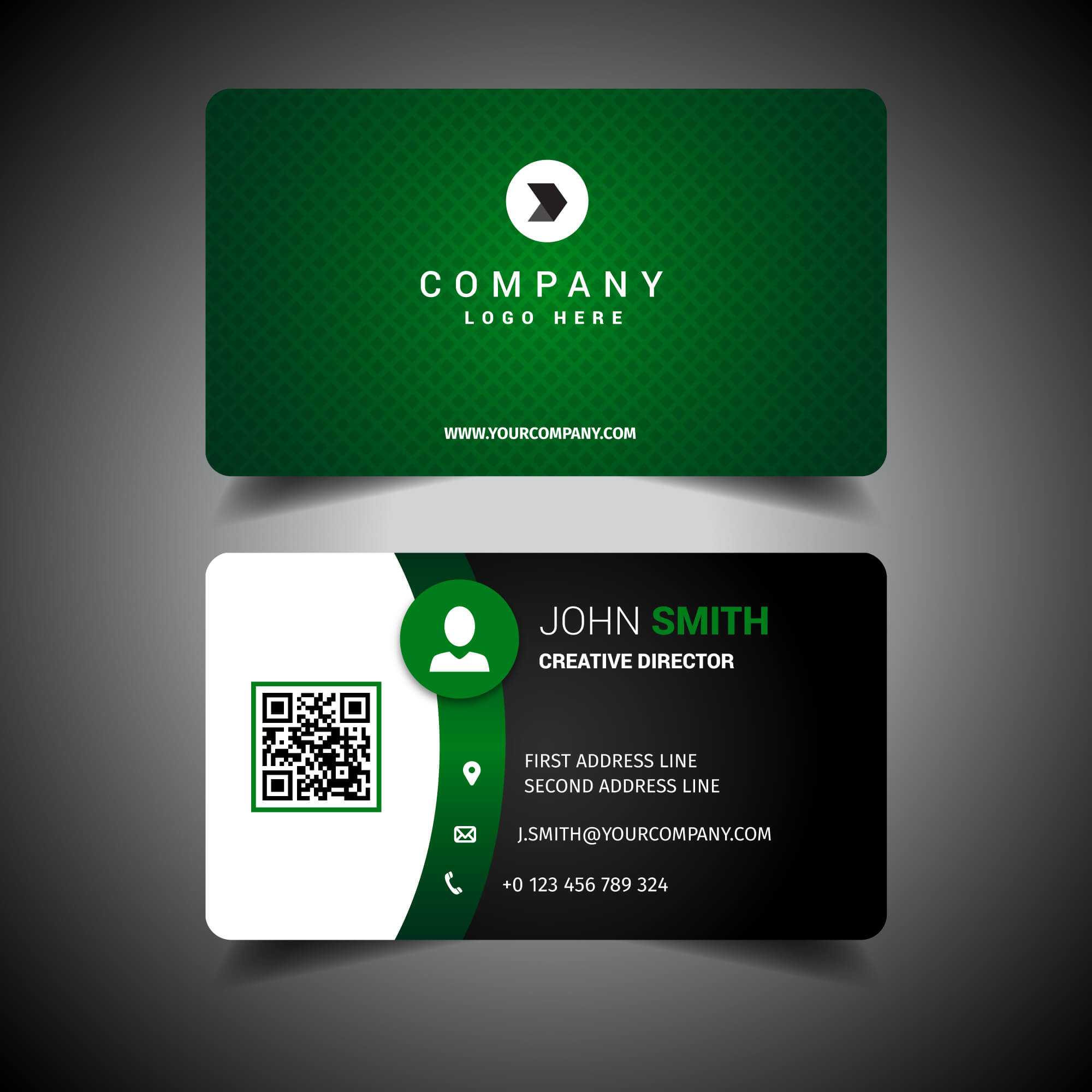 Green Business Card Free Vector Art - (2,214 Free Downloads) Throughout Calling Card Free Template