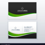 Green Business Card Professional Design Template Within Professional Business Card Templates Free Download