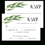 Greenery Wedding Rsvp Cards Template – Re1 Inside Template For Rsvp Cards For Wedding