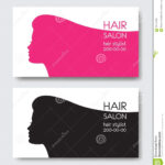 Hair Salon Business Card Templates With Beautiful Woman Face In Hair Salon Business Card Template