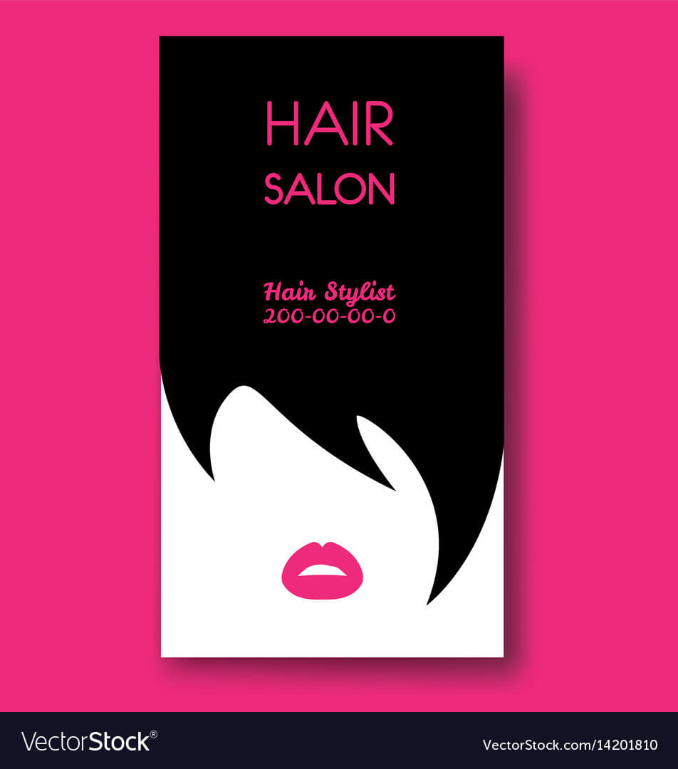 Hair Salon Business Card Templates With Black Hair In Hair Salon Business Card Template