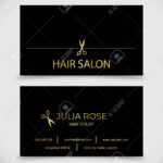 Hair Salon, Hair Stylist Business Card Vector Template regarding Hair Salon Business Card Template