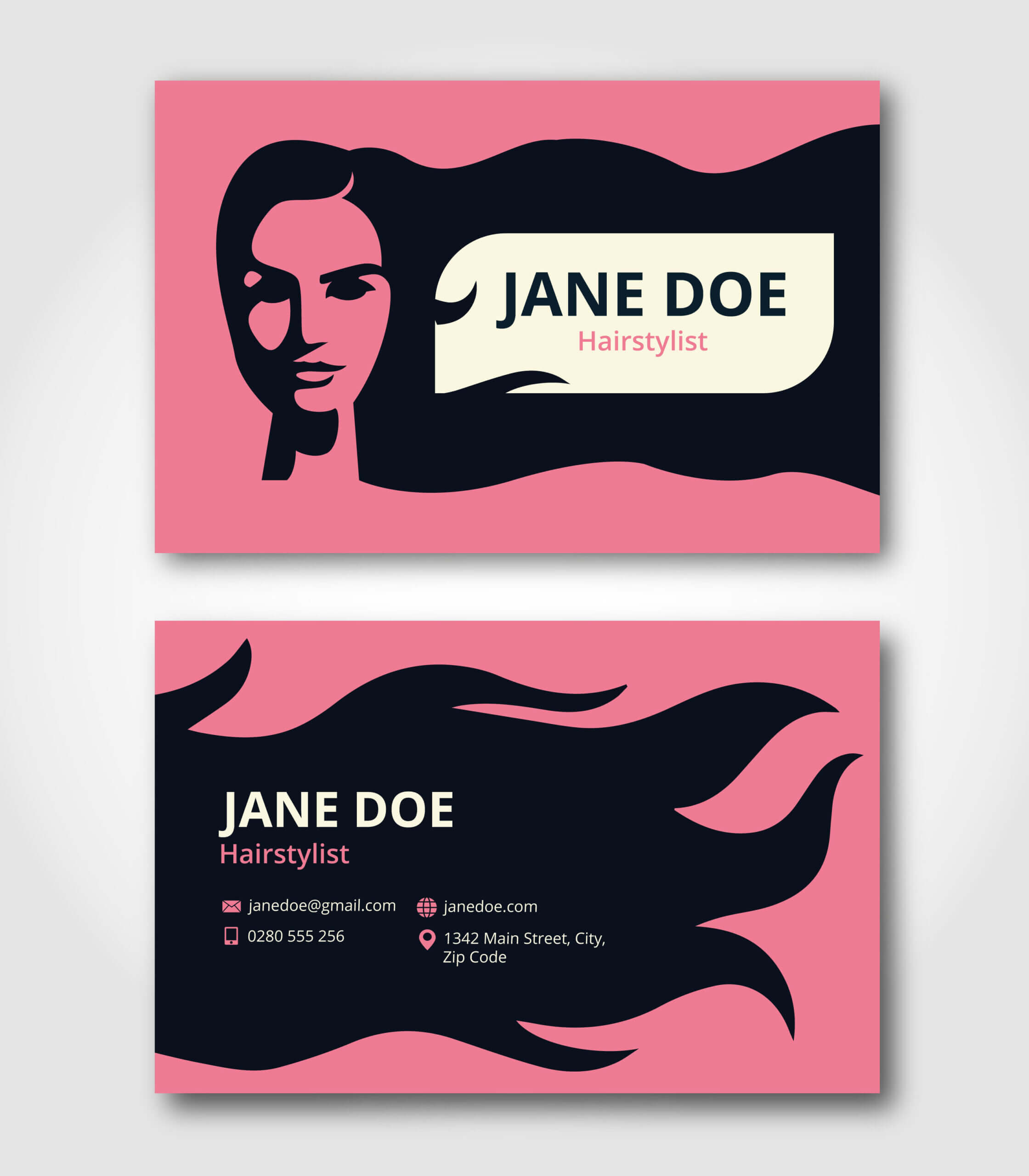 Hairstylist Business Card Template – Download Free Vectors With Hair Salon Business Card Template