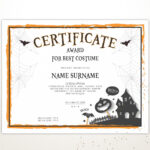 Halloween Blank Certificate Template, Editable, Printable Certificate  Template, Halloween Award, Instant Download For Halloween Costume Certificate Template