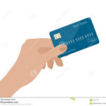 Hand Holding Credit Card. Vector Illustration. Isolated On Within Credit Card Templates For Sale