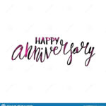 Happy Anniversary Text. Vector Word With Decor Stock Vector within Word Anniversary Card Template