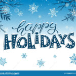 Happy Holidays Greeting Card Stock Vector – Illustration Of For Happy Holidays Card Template