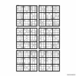 Hard Sudoku Printable 6 Per Page – Printabler With Regard To Place Card Template Free 6 Per Page