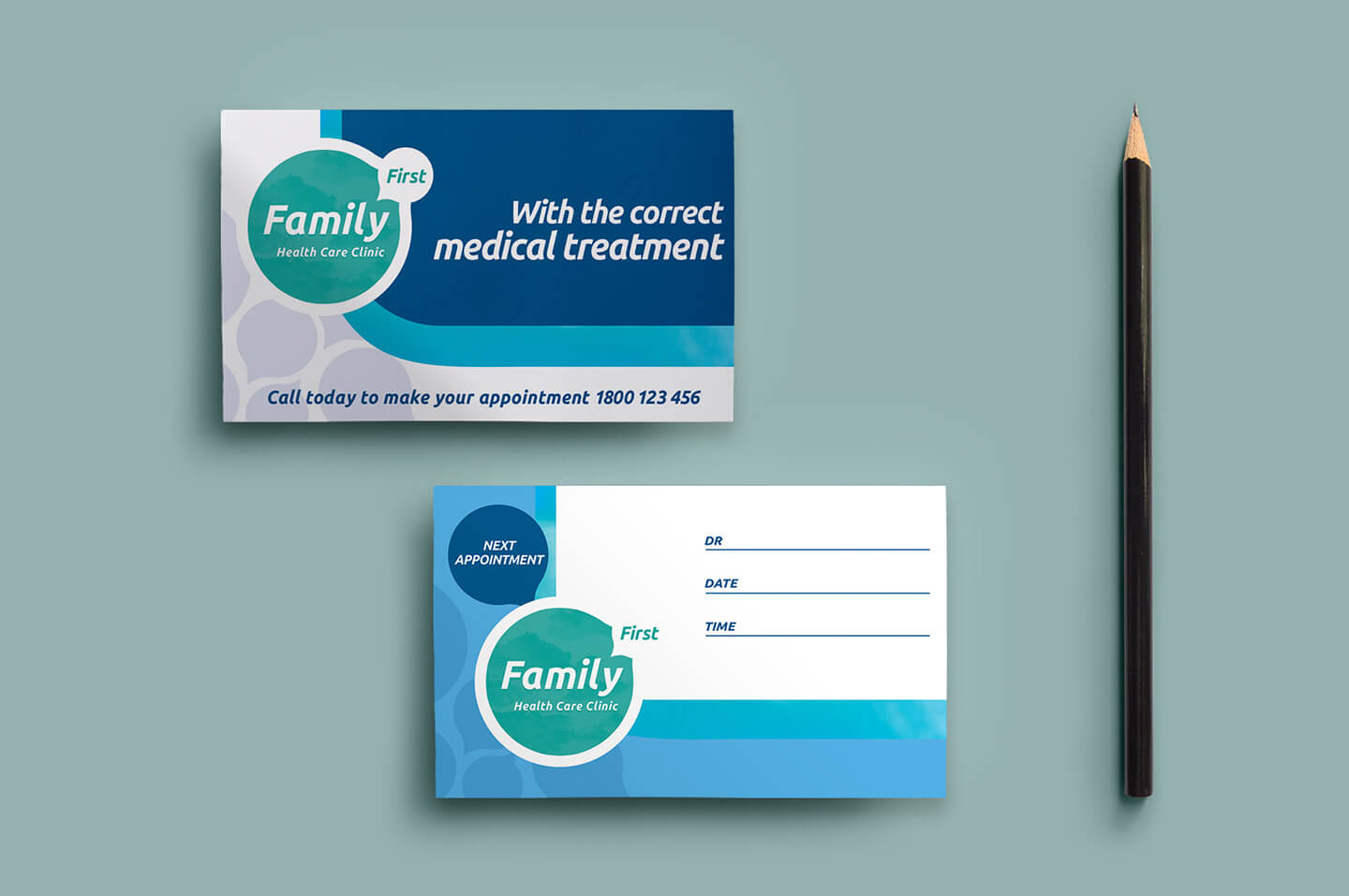 Healthcare Clinic Appointment Card Template In Psd, Ai With Regard To Medical Appointment Card Template Free