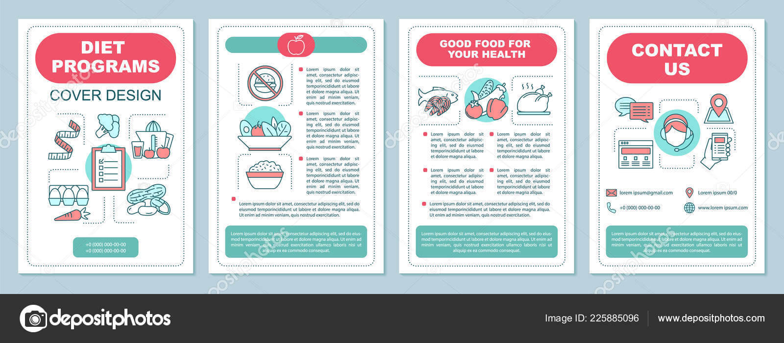 Healthy Nutrition Brochure Template Layout Dieting Program For Nutrition Brochure Template