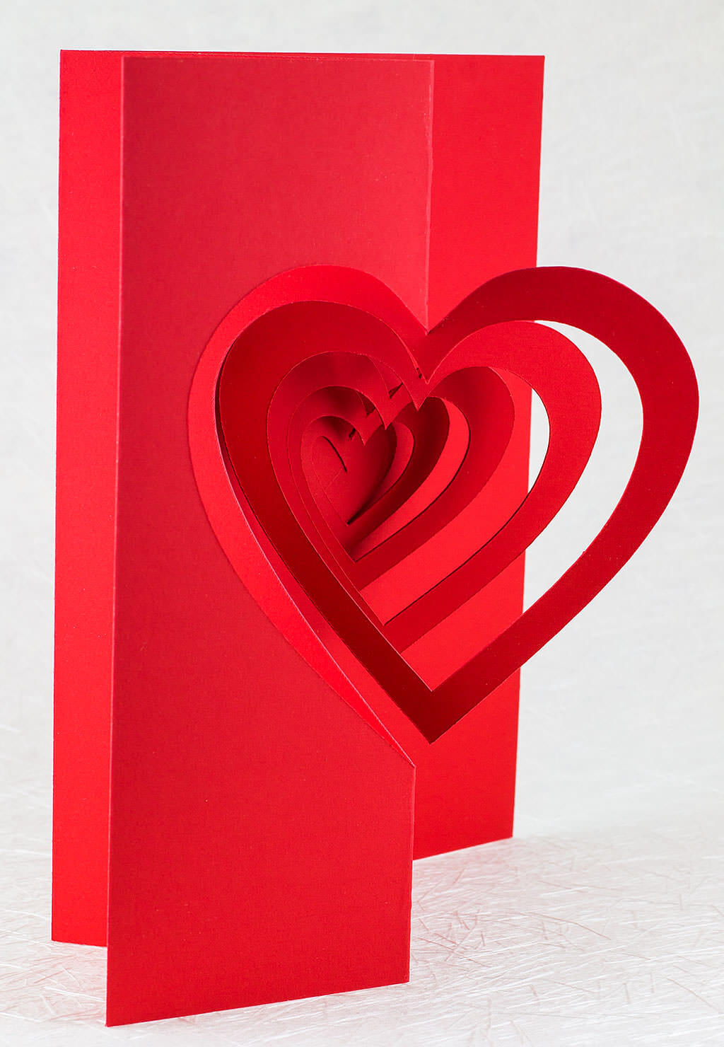 Helical Heart Pop Up Card For Pop Out Heart Card Template
