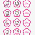 Hello Kitty Cupcake Topper Template, Hd Png Download – Kindpng Inside Hello Kitty Birthday Card Template Free