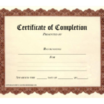 High Quality Certificate Of Completion Program Template With Regard To Fire Extinguisher Certificate Template