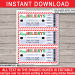 Holidays Hockey Gift Tickets With Regard To Hockey Certificate Templates