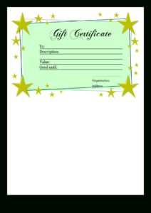 Homemade Gift Certificate Template | Templates At throughout Homemade Gift Certificate Template