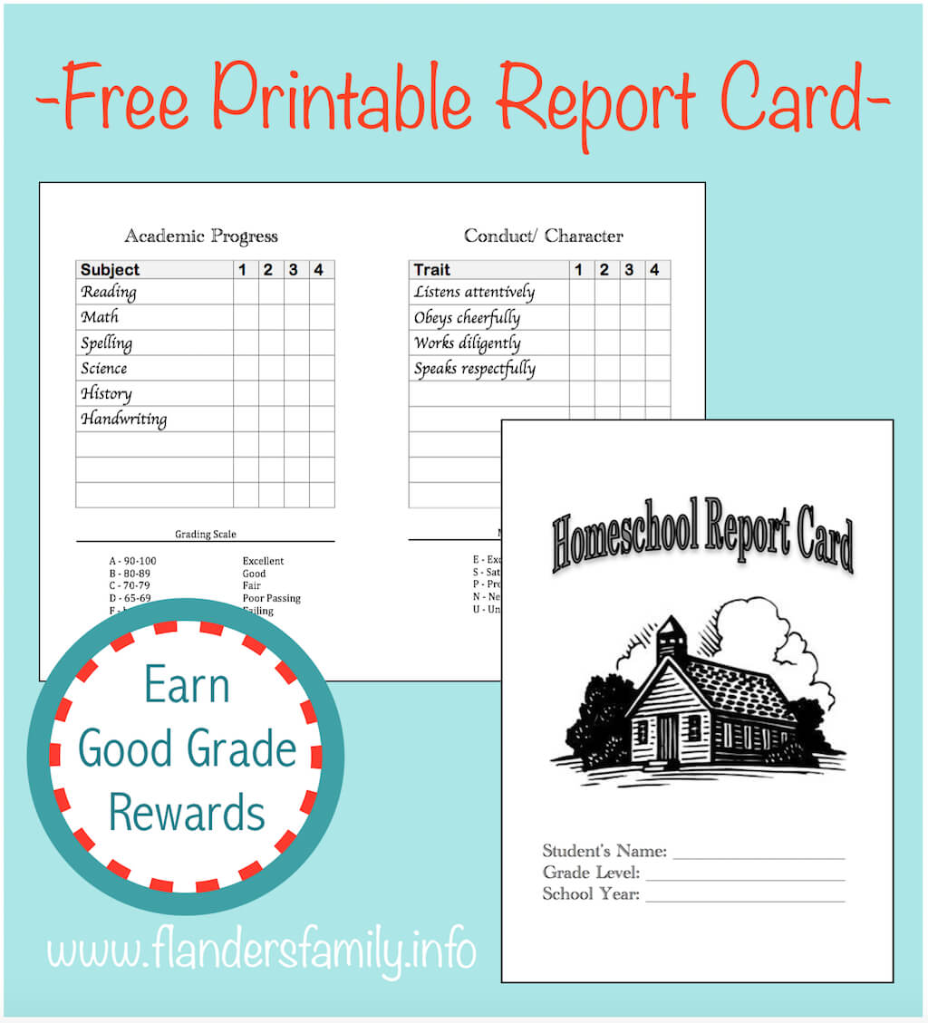 Homeschool Report Cards – Flanders Family Homelife Throughout Character Report Card Template