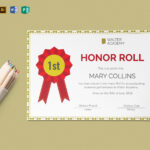Honor Roll Certificate Template Inside Honor Roll Certificate Template