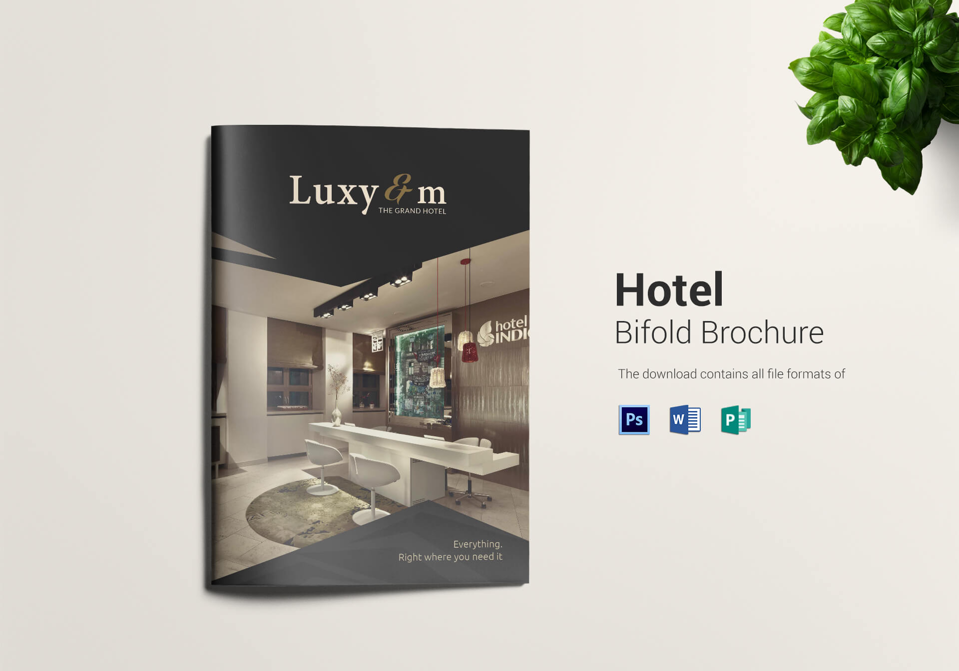Hotel And Motel Bi Fold Brochure Template Pertaining To Hotel Brochure Design Templates
