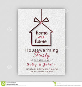 Housewarming Party Invitation Card Design. Stock inside Free Housewarming Invitation Card Template
