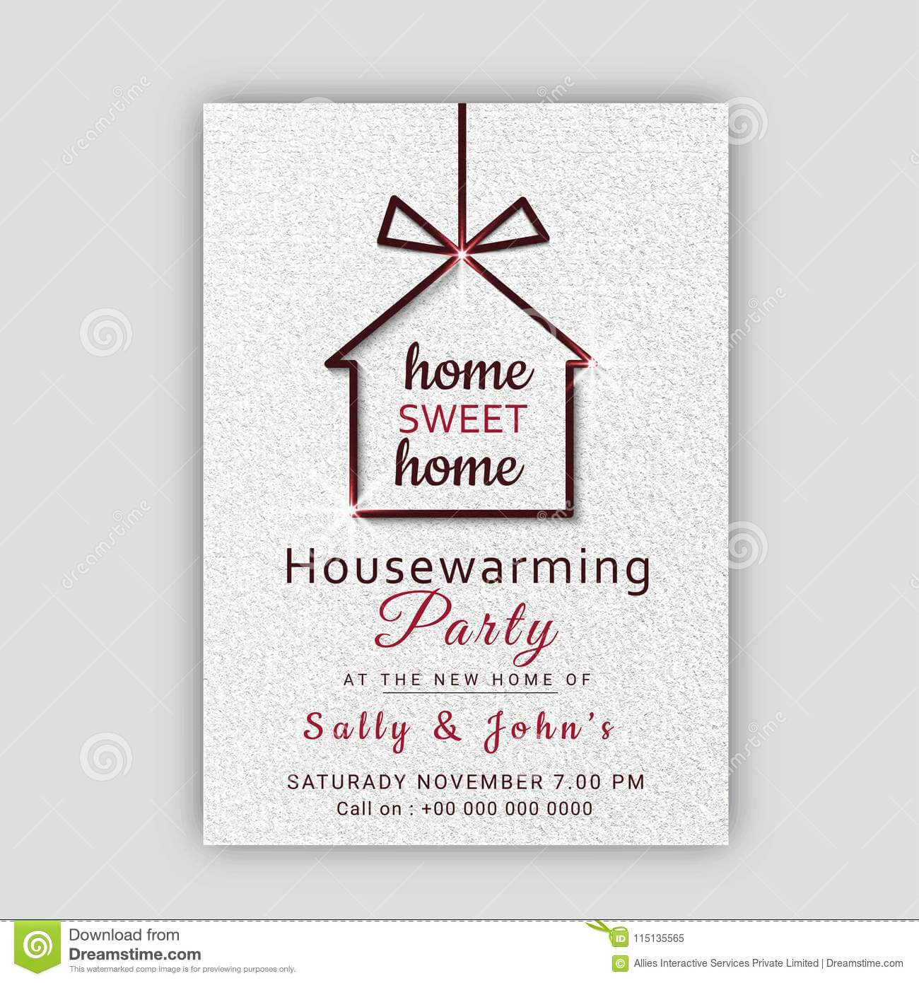 Housewarming Party Invitation Card Design. Stock Inside Free Housewarming Invitation Card Template