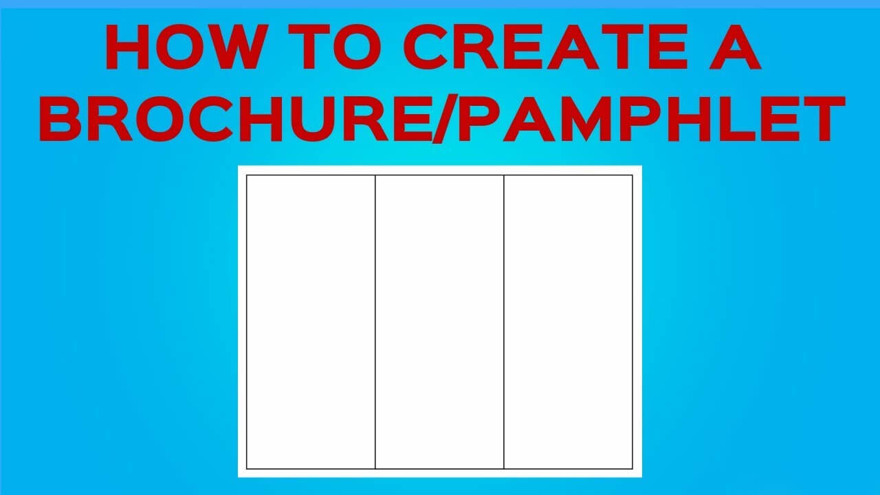 How To Create A Brochure/pamphlet On Google Docs For Brochure Templates For Google Docs