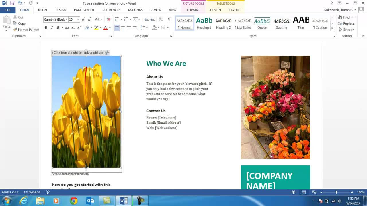 How To Create A Brochure Using Ms Word 2013 For Word 2013 Brochure Template
