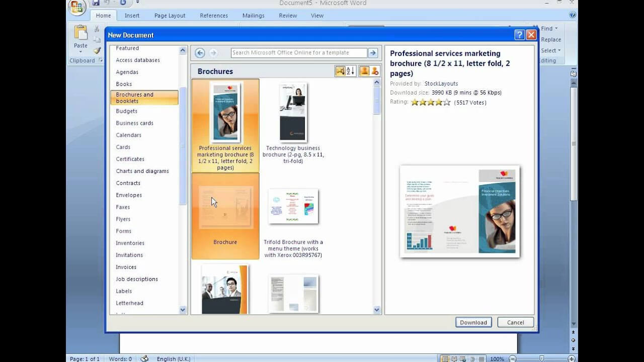 How To Create A Brochure With Microsoft Word 2007 Within Ms Word Brochure Template