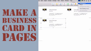 How To Create A Business Card In Pages For Mac (2014) with regard to Pages Business Card Template