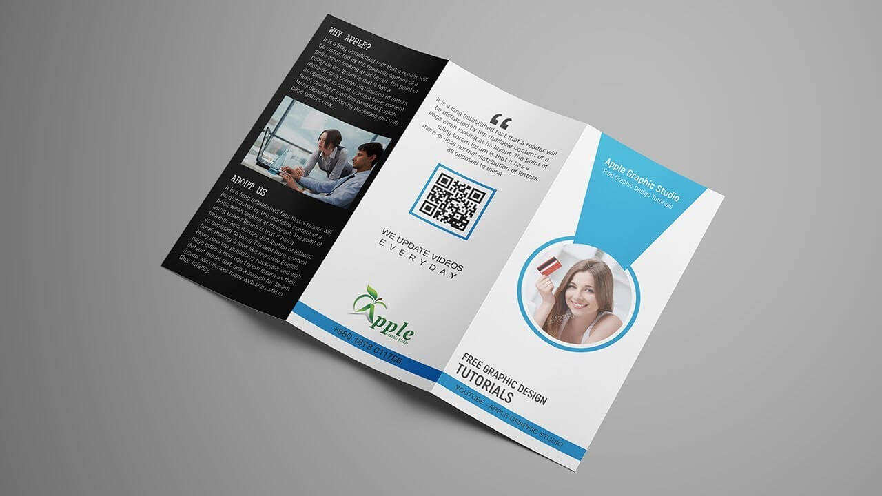 How To Create Tri Fold Brochure Template Design For Printing – Photoshop  Tutorial With Regard To Z Fold Brochure Template Indesign
