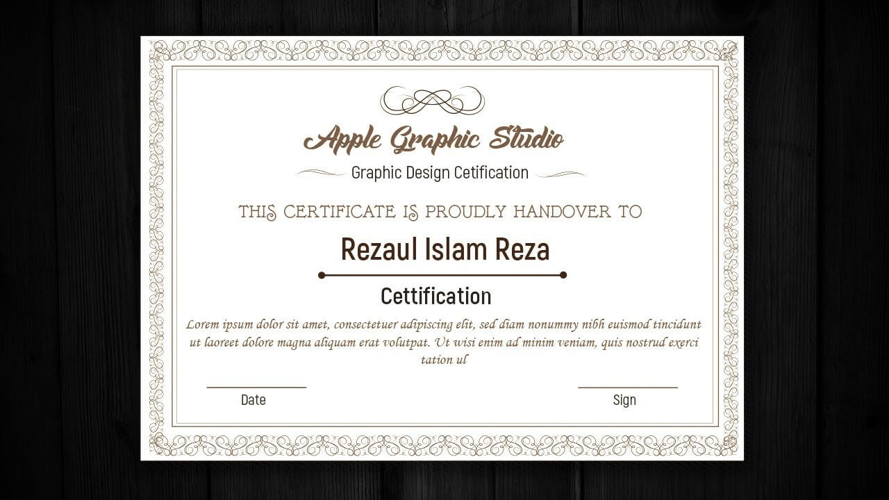How To Design A Certificate Template – Adobe Illustrator Tutorial Intended For Indesign Certificate Template