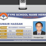 How To Design Id Card In Photoshop + Psd Free Download With Teacher Id Card Template