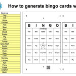 How To Generate Bingo Cards With A List Of Words With Bingo Card Template Word