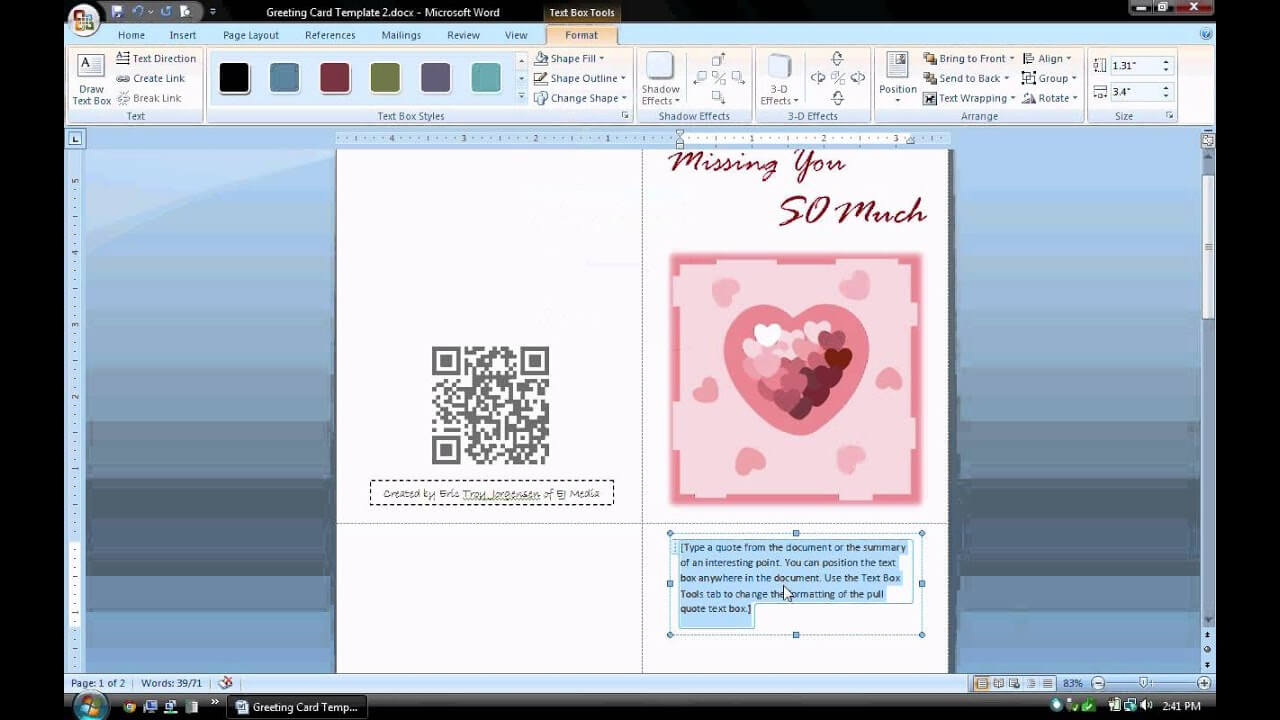 How To Make A Birthday Card On Microsoft Word 2007 – Papele Pertaining To Birthday Card Publisher Template