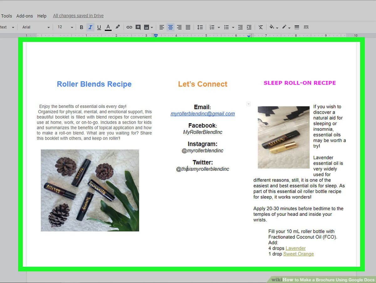 How To Make A Brochure Using Google Docs (With Pictures Inside Google Drive Brochure Template