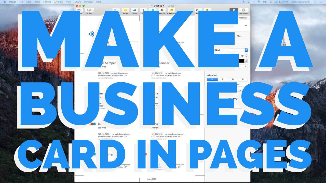 How To Make A Business Card In Pages For Mac (2016) Pertaining To Pages Business Card Template
