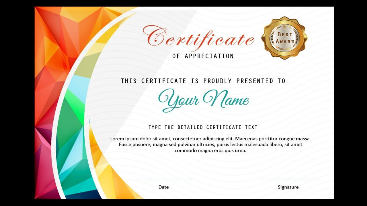 How To Make A Certificate In Powerpoint/professional Certificate  Design/free Ppt With Powerpoint Certificate Templates Free Download