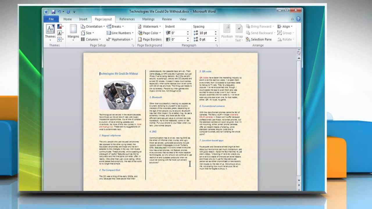 How To Make A Tri Fold Brochure In Microsoft® Word For Ms Word Brochure Template