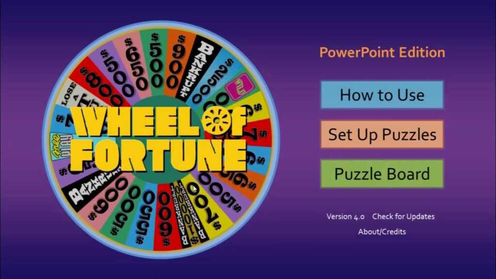 Wheel Of Fortune Powerpoint Template