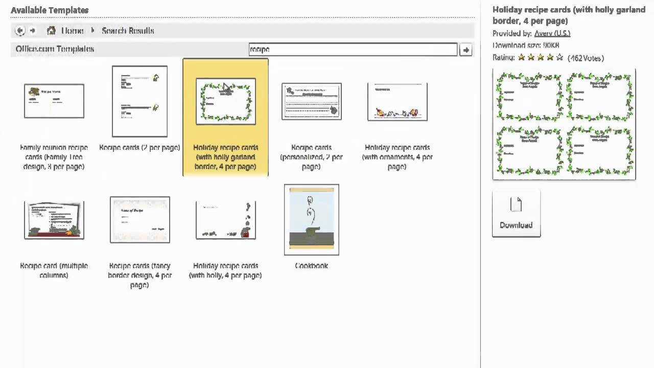 How To Make Fancy Recipe Cards Using Microsoft Word : Using Ms Word For Microsoft Word Recipe Card Template