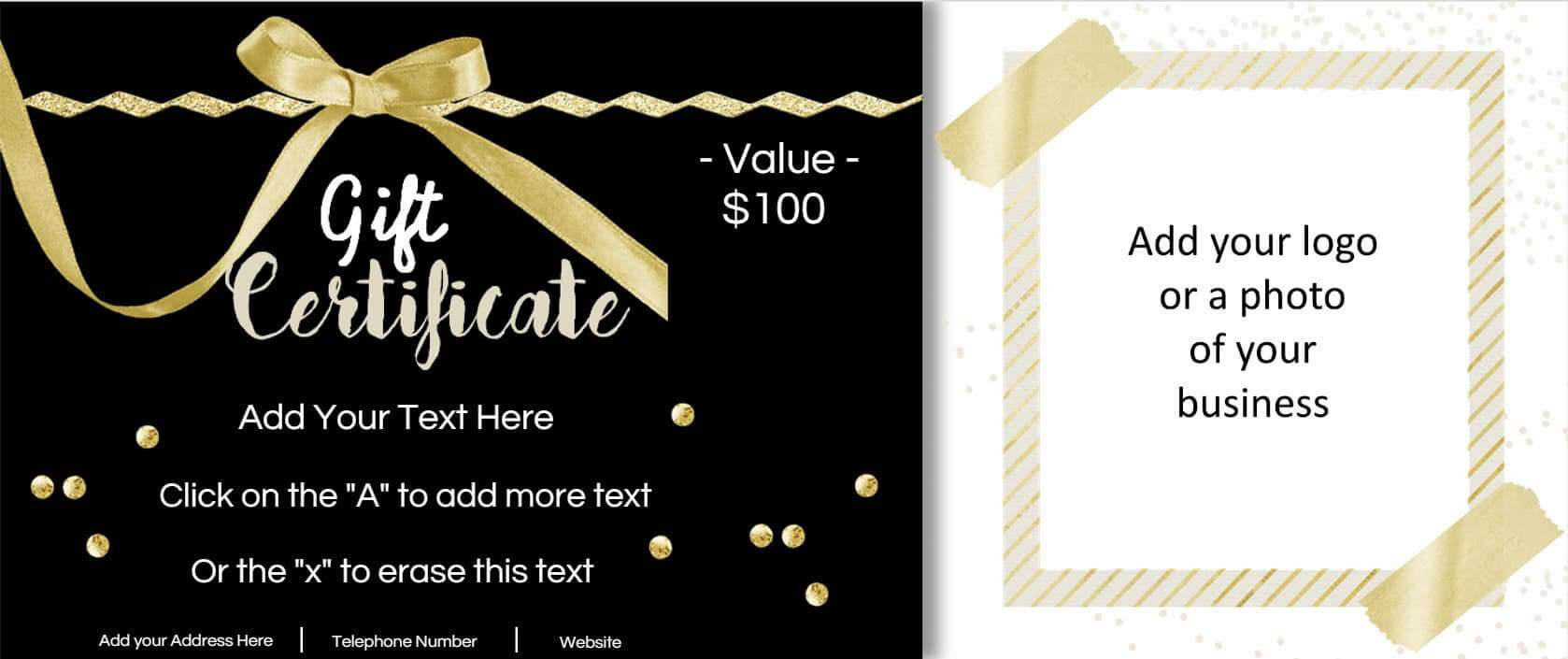 How To Make Gift Certificates For Your Business - Papele Within Custom Gift Certificate Template