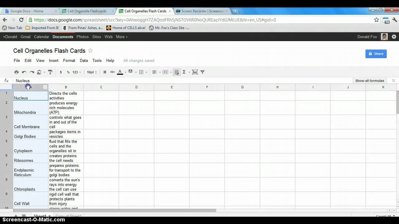 How To Make Google Flashcards Within Google Docs Index Card Template