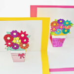 How To Make Pop Up Flower Cards With Free Printables Intended For Pop Up Card Templates Free Printable