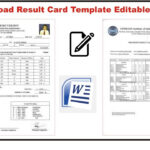How To Make Result Card In Ms Word With Result Card Template