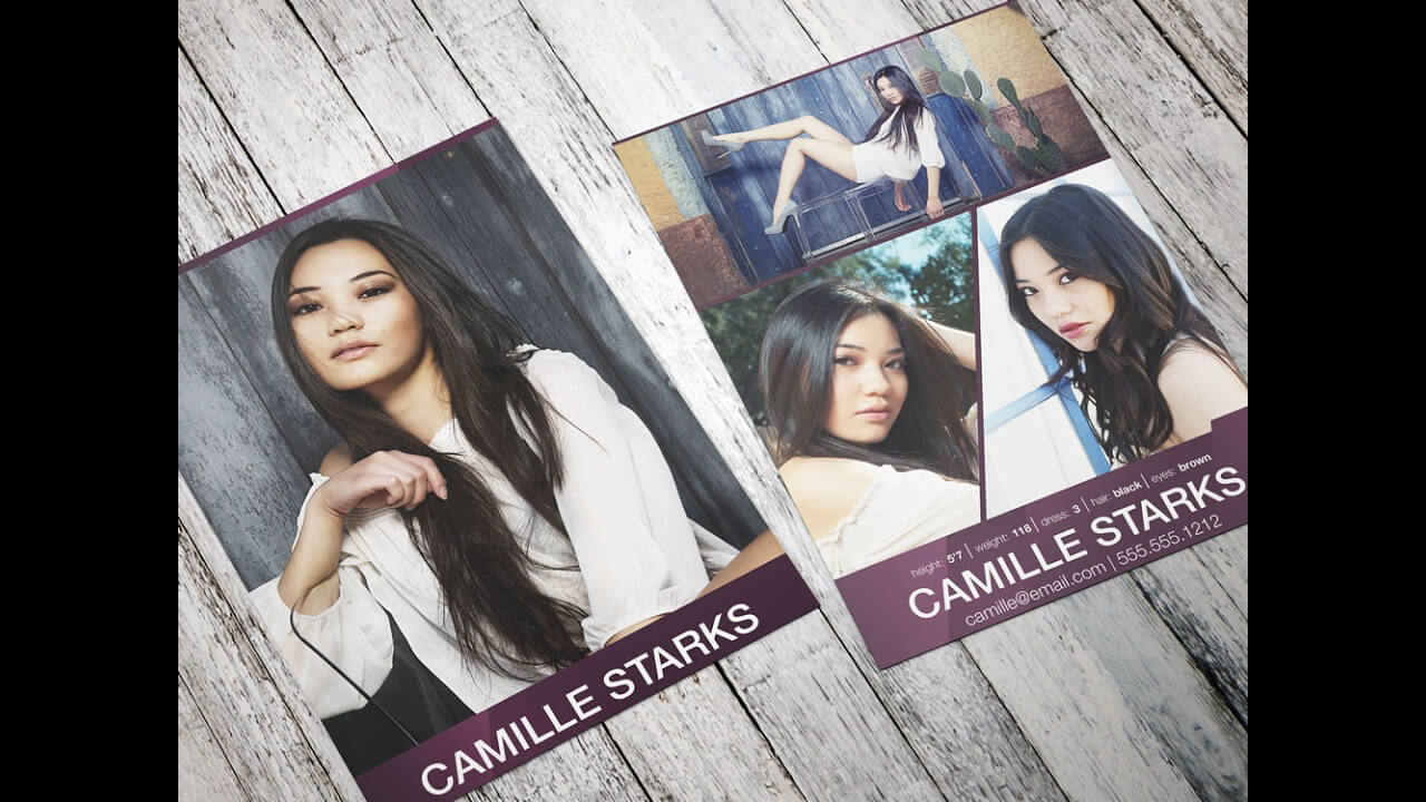 How To Make Your Own Model Comp Card In Photoshop With Regard To Model Comp Card Template Free