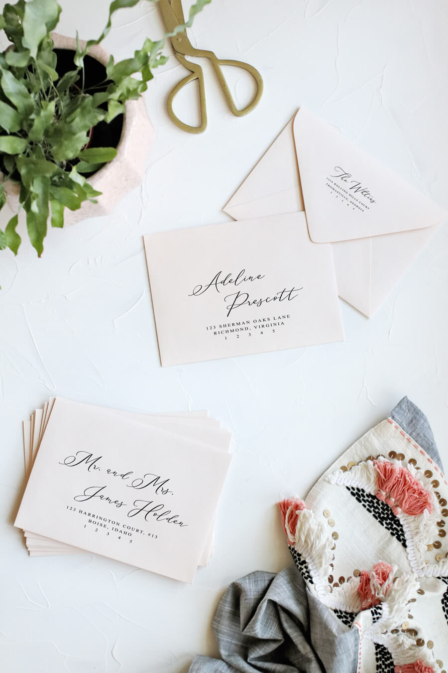 How To Print Envelopes The Easy Way | Pipkin Paper Company Inside Paper Source Templates Place Cards